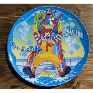 McDonalds Ronald McDonald Grimace Plate 2005 Go Active Swim Kids Collector Plate